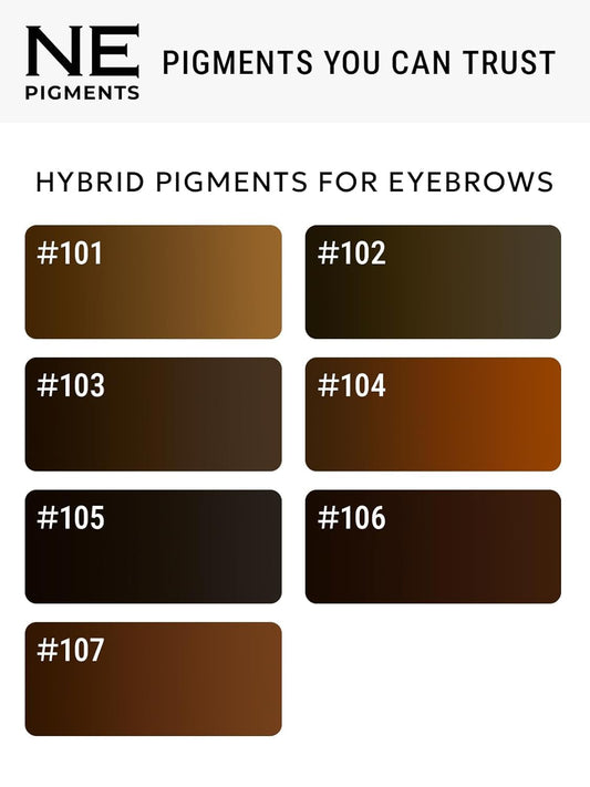 NE PIGMENTS #101 Warm Light Brown Elena Nechaeva swatch shows natural shade transitions