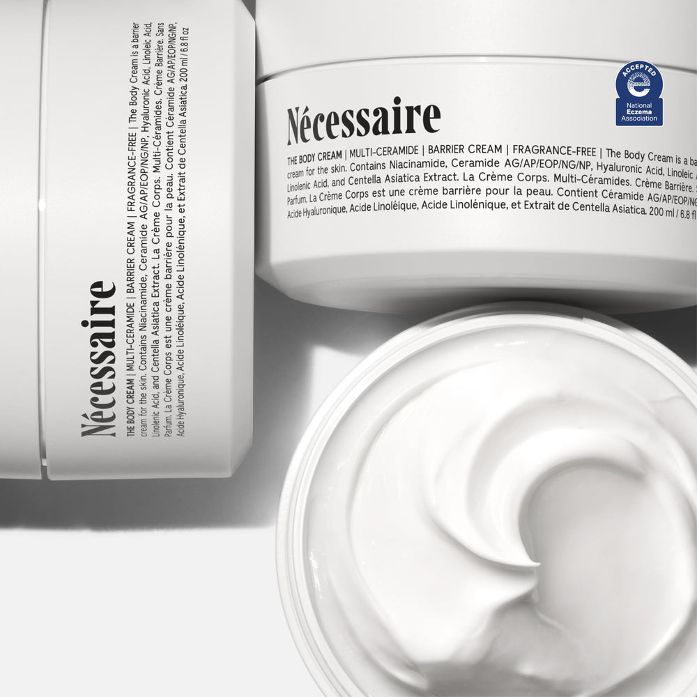 Nécessaire The Body Cream texture with shea butter and hyaluronic acid for hydration