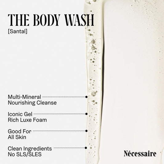 Nécessaire Body Lotion travel-size for hydrating skin throughout the day.