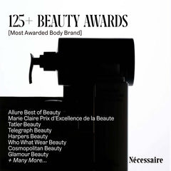 Nécessaire Santal application demonstrating non greasy finish after use.
