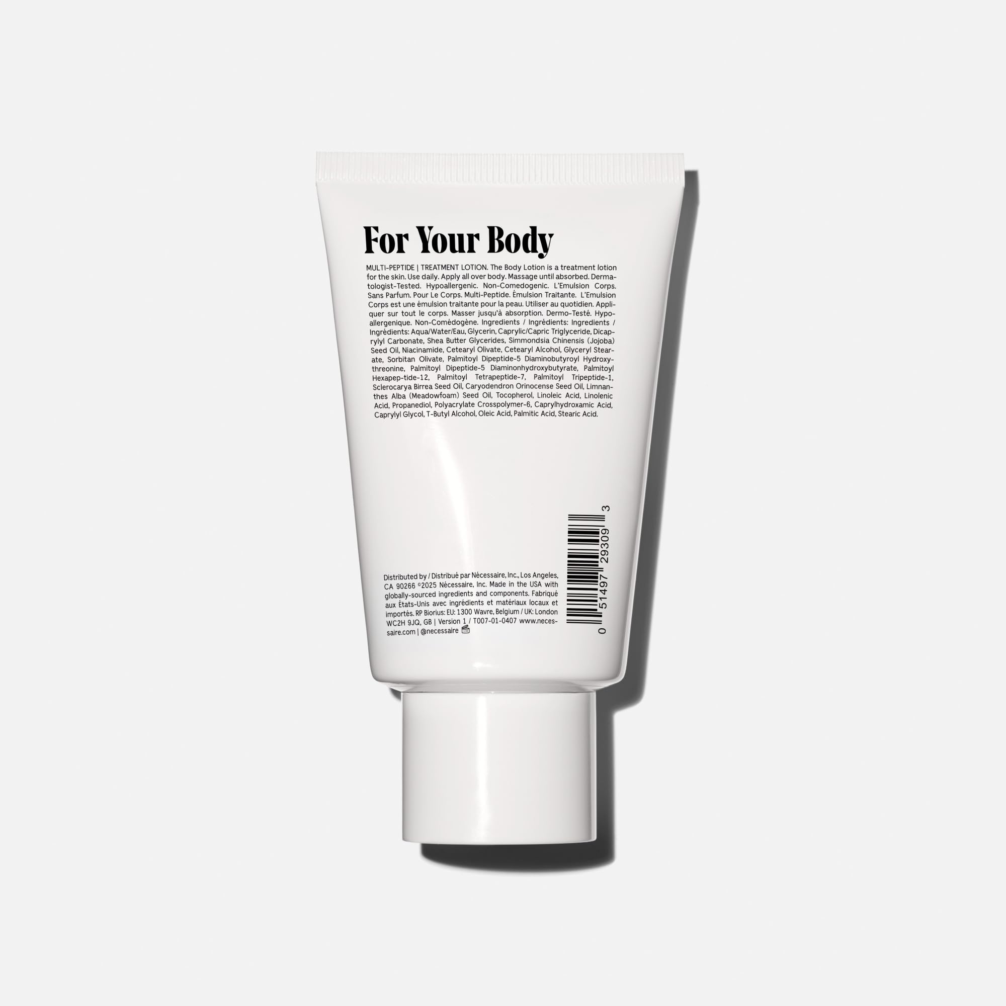 Close-up of lotion pump showing smooth, non-greasy texture for effortless layering.
