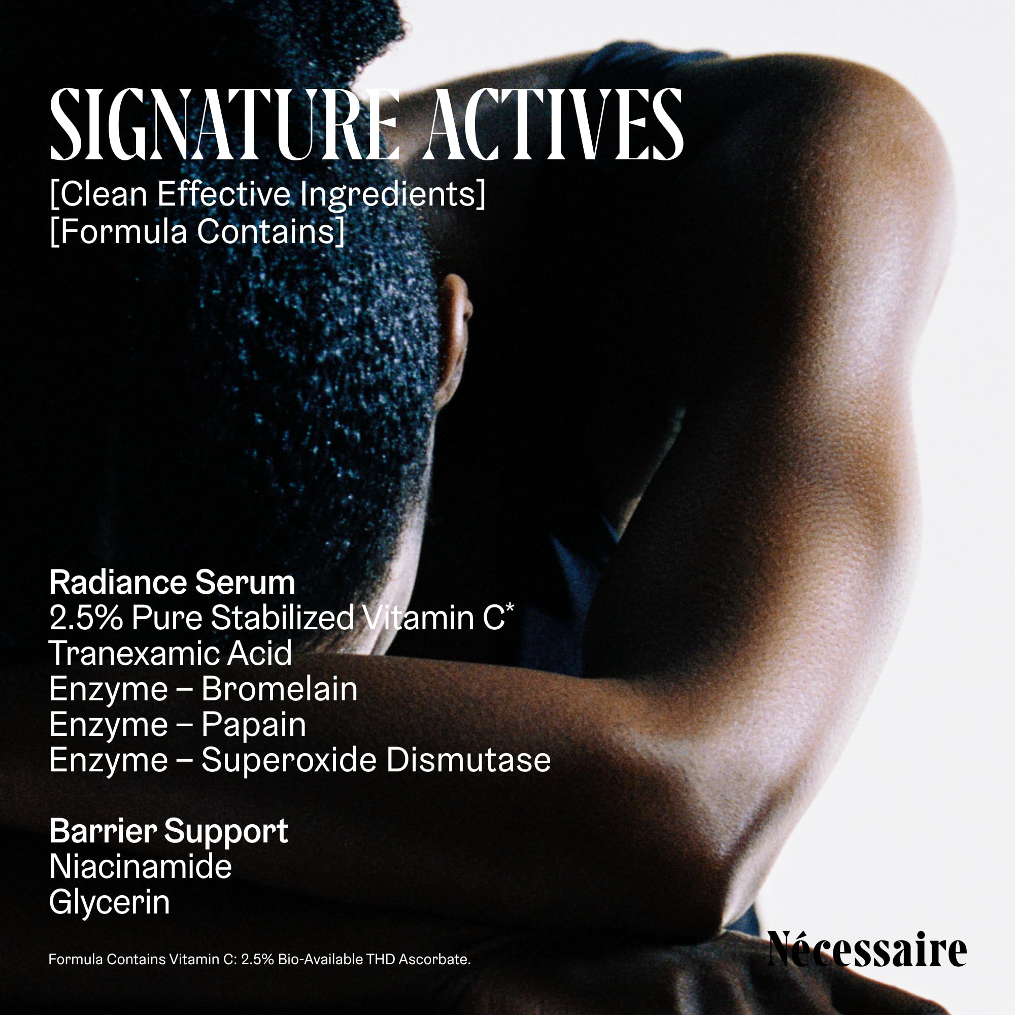 Nécessaire The Body Vitamin C Serum eco-friendly packaging and bio-resin bottle.