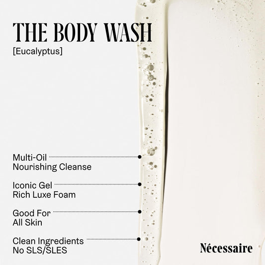 Nécessaire Body Wash lather image, moisturizing oils in action