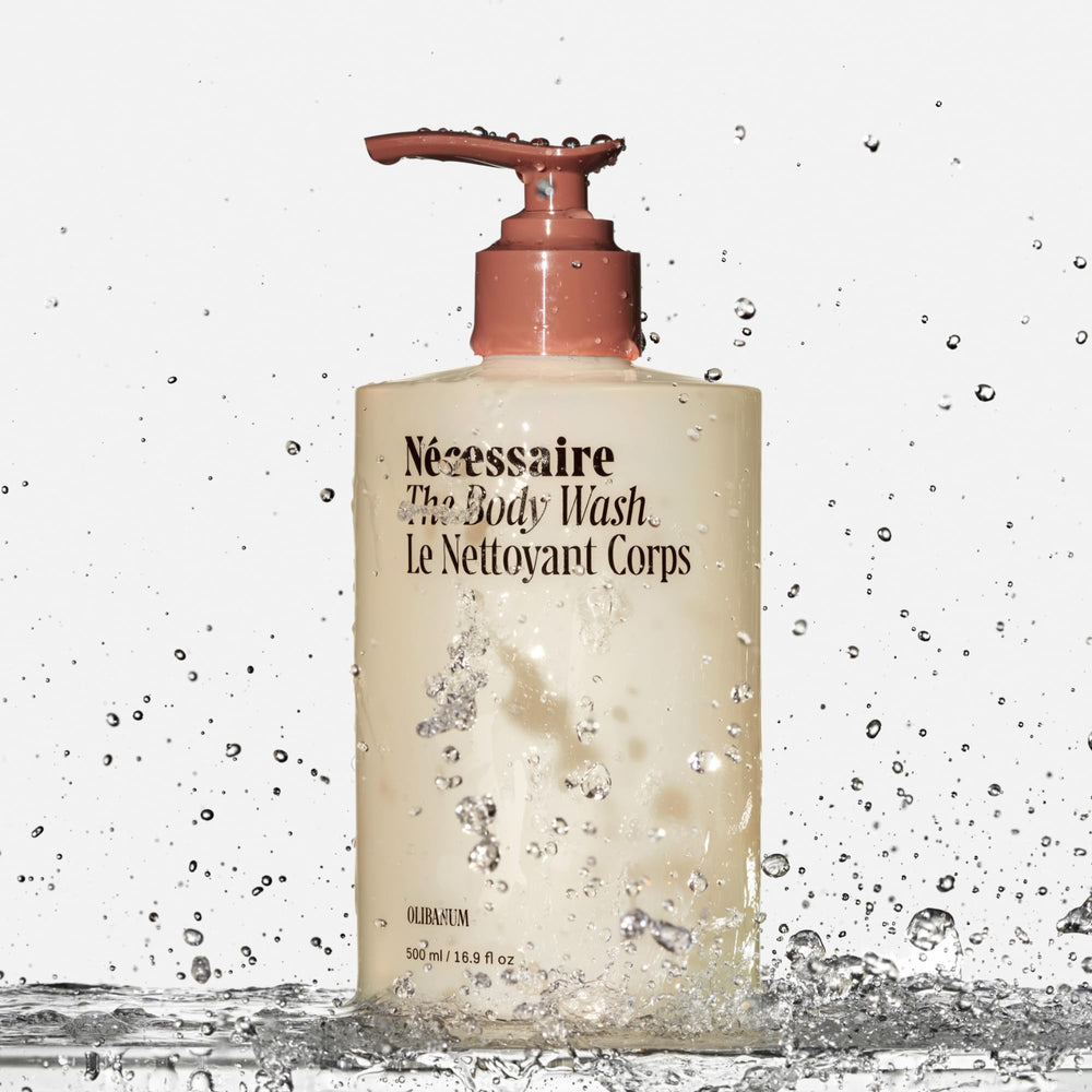 Nécessaire body wash with niacinamide supports skin health during cleansing.