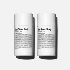 Nécessaire fragrance-free deodorant application showing smooth glide and quick dry.
