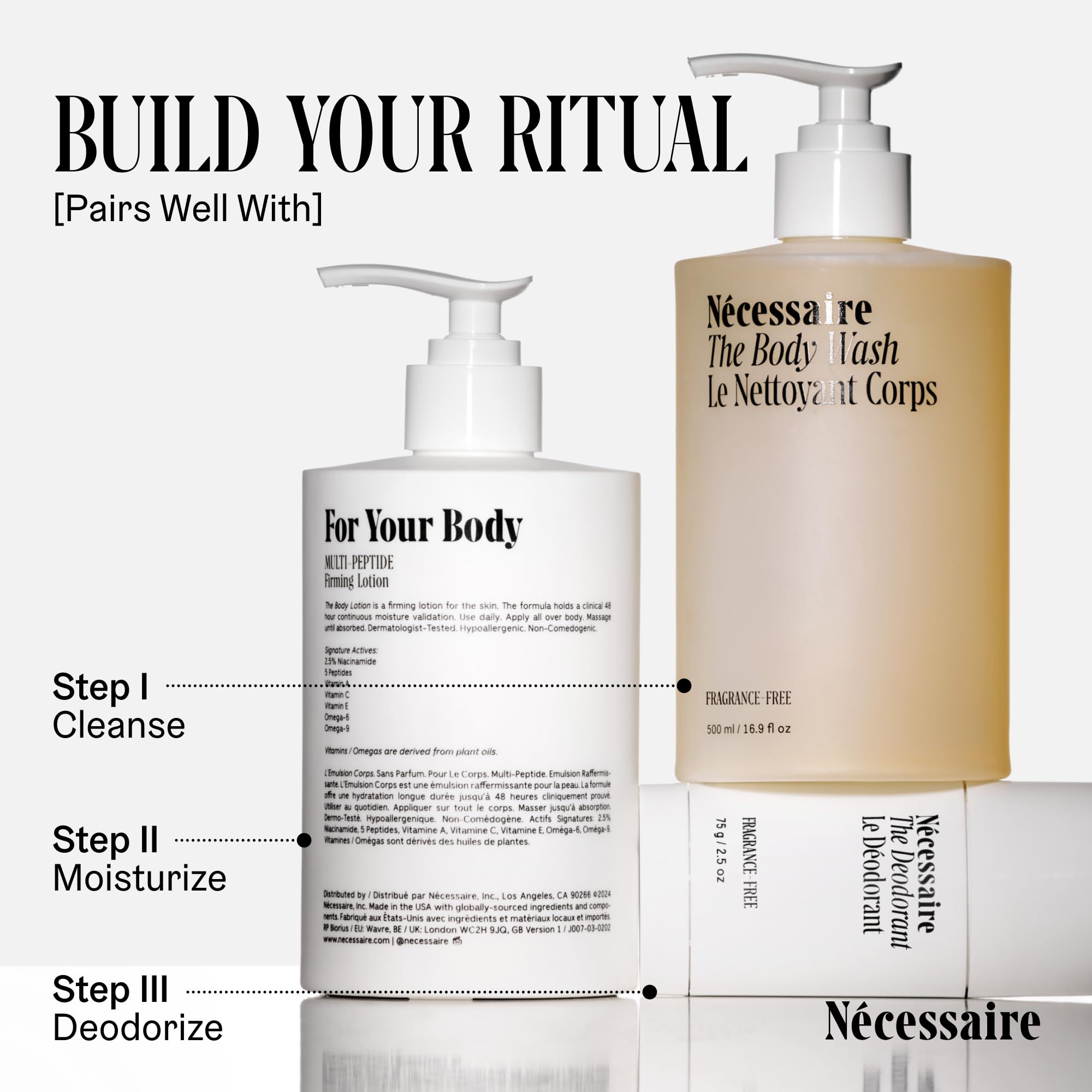 Nécessaire fragrance-free badge emphasizes suitability for sensitive skin