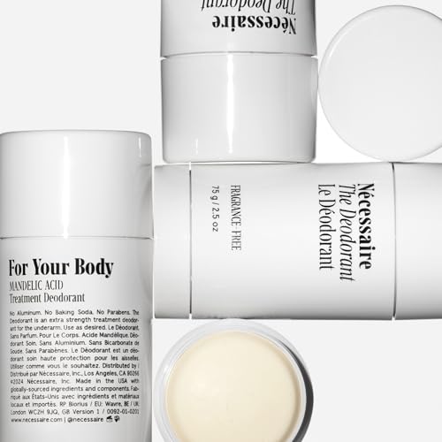 Product on bathroom shelf with minimalist Nécessaire branding