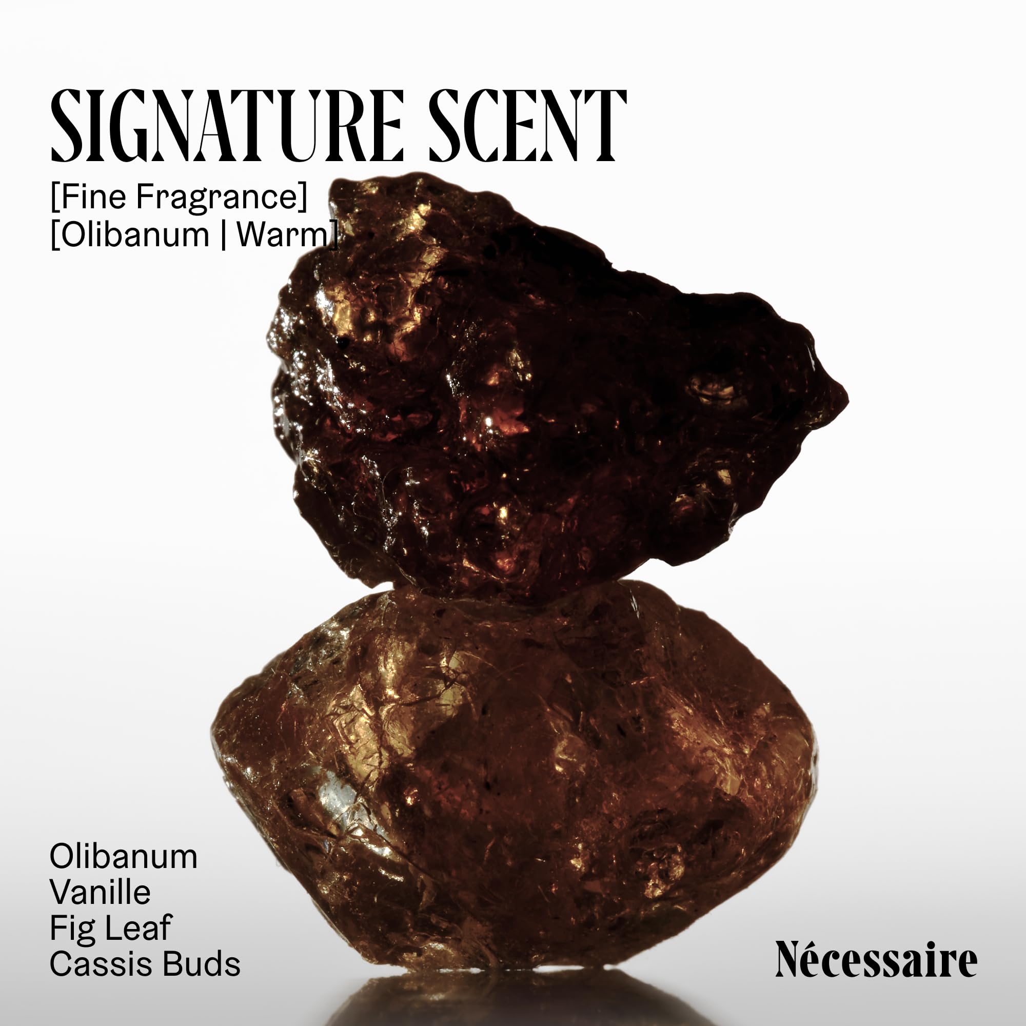 Dermatologist-tested badge on Nécessaire packaging signals suitability