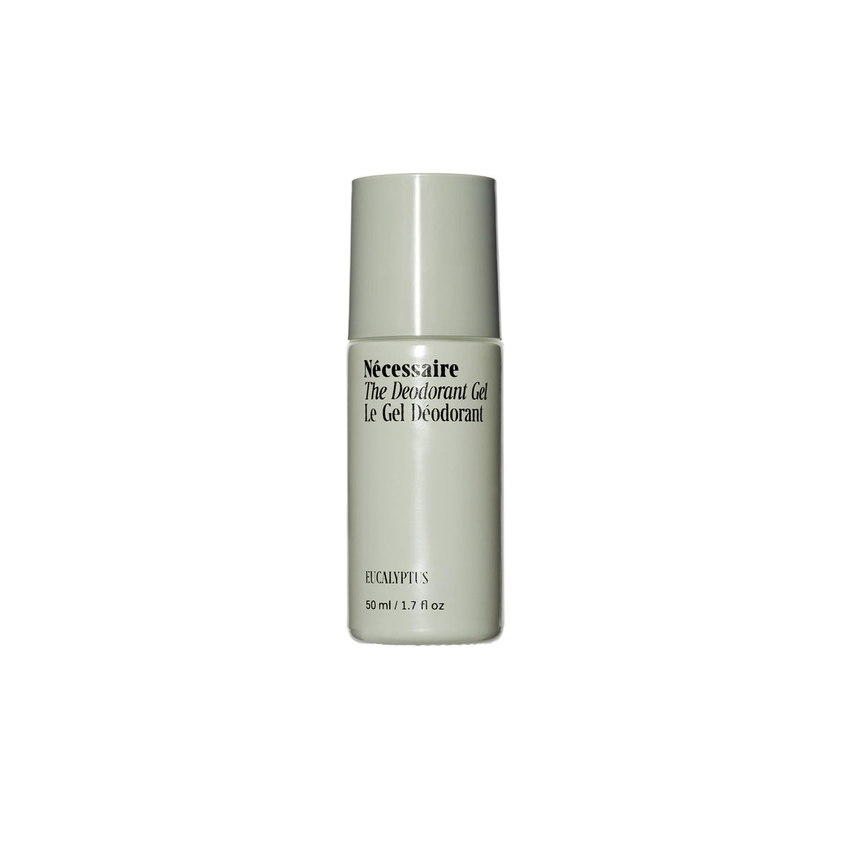 Nécessaire eucalyptus deodorant gel bottle for aluminum-free protection all day.