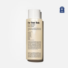 Nécessaire fragrance-free body wash ceramides closeup highlights barrier-support ingredients.