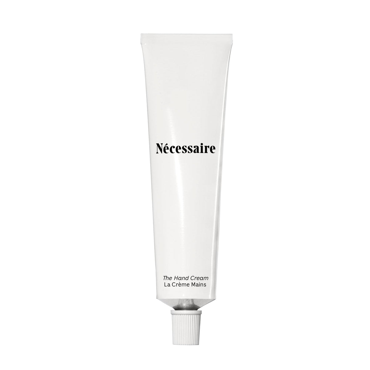 Nécessaire hand cream bottle highlighting ceramides and peptides for daily hand care