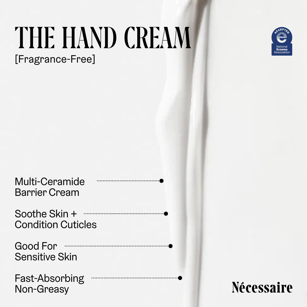 Nécessaire hand cream absorbed quickly with non-greasy finish on skin