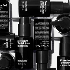 Nécessaire neck serum with niacinamide and rosewater for balanced hydration.