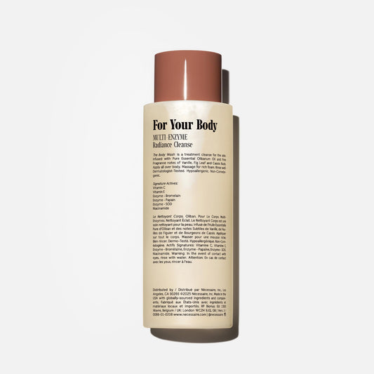 Close-up of rich foam from Nécessaire Olibanum body wash