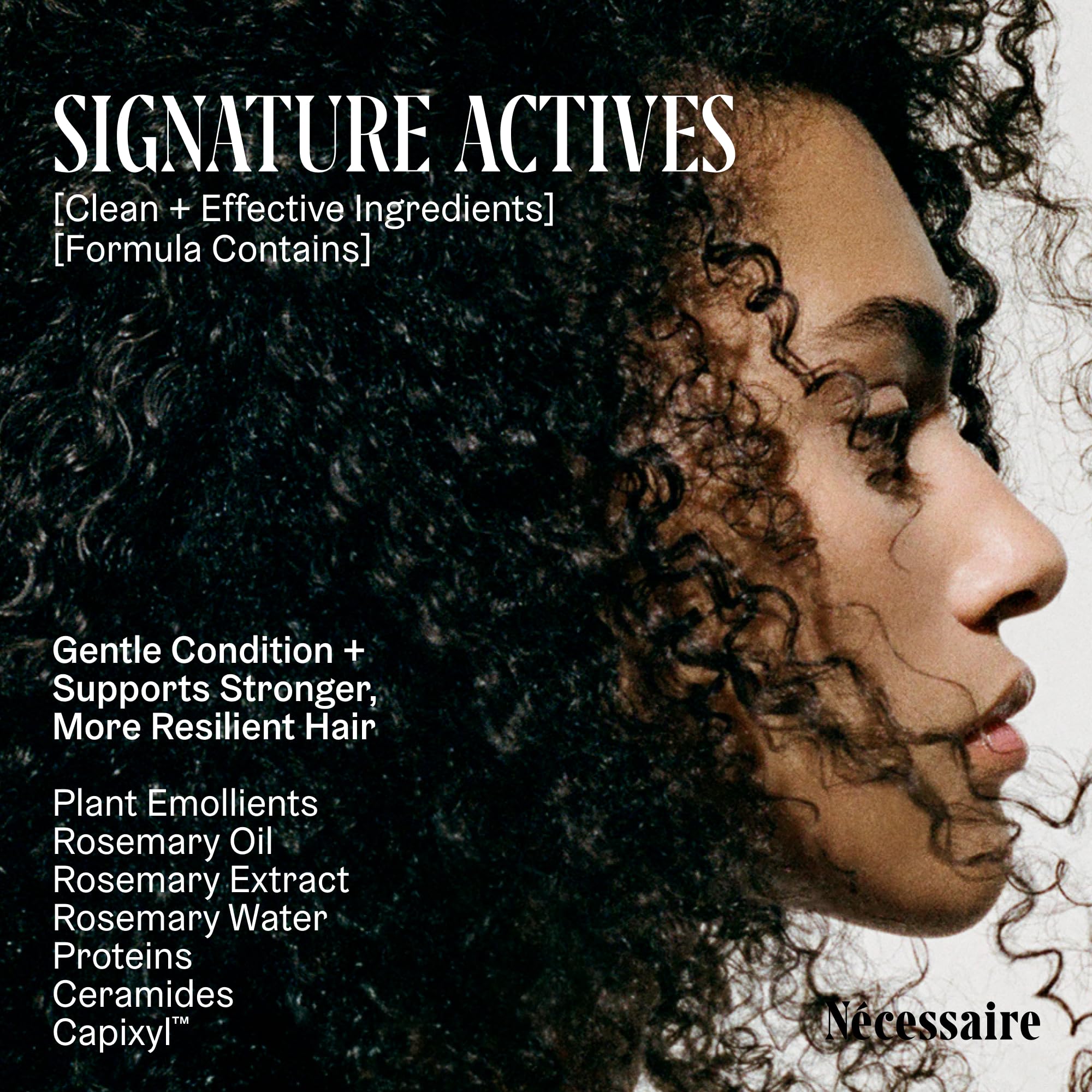 Nécessaire Rosemary Conditioner color-safe, sulfate-free formula visual highlight