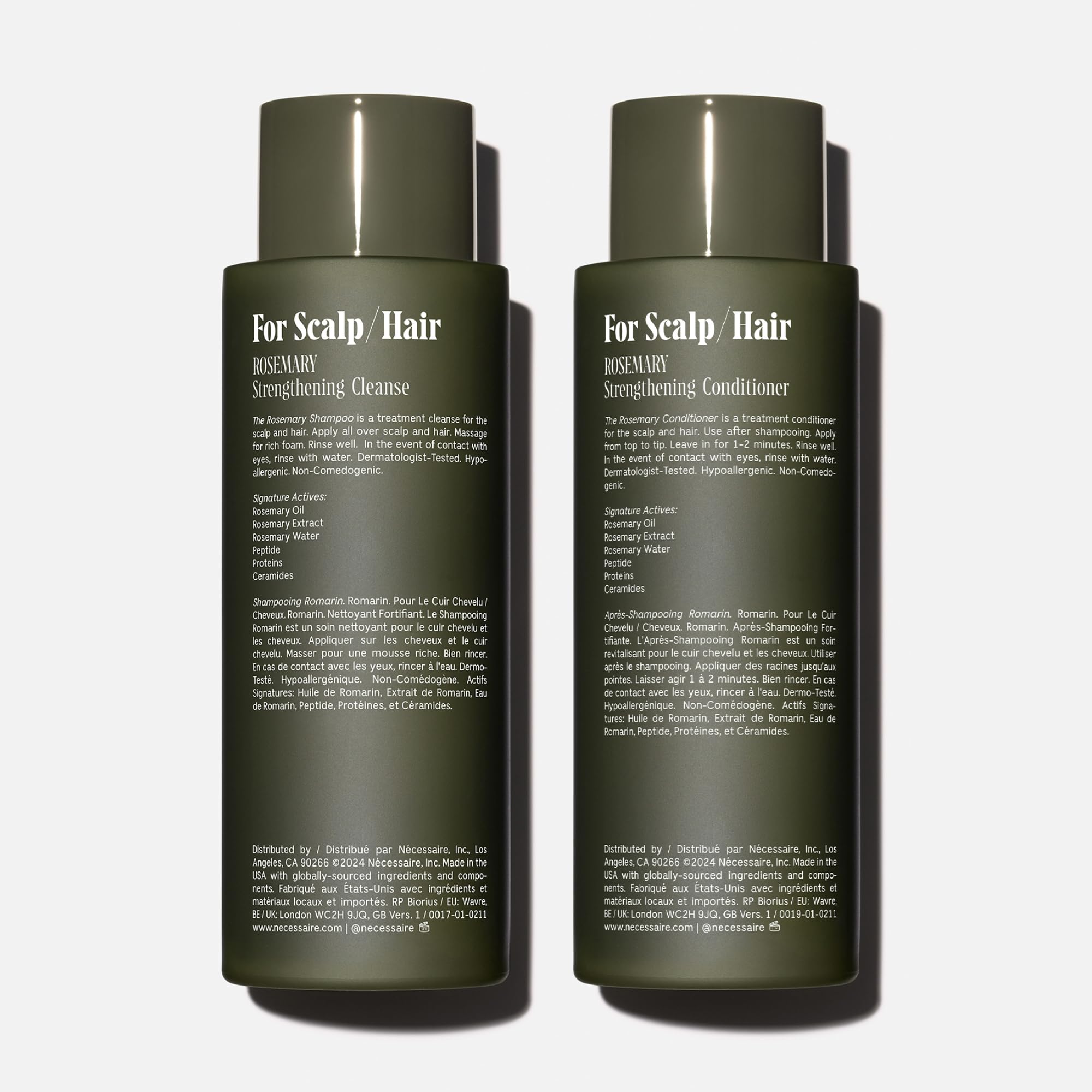 Nécessaire Rosemary Hair Duo conditioner bottle highlighting detangling and softness