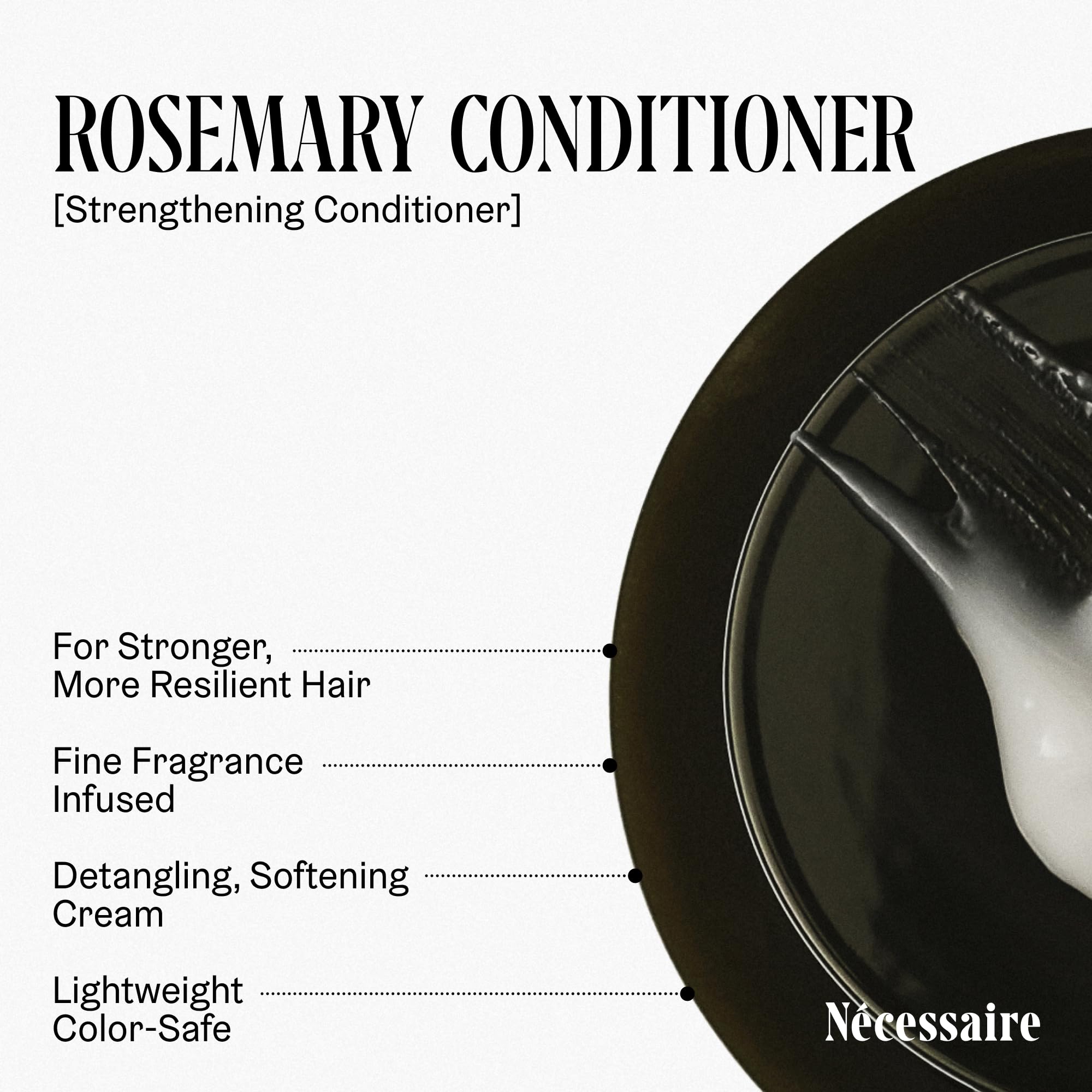 Nécessaire Rosemary Oil close-up emphasizing essential oil purity and aroma.