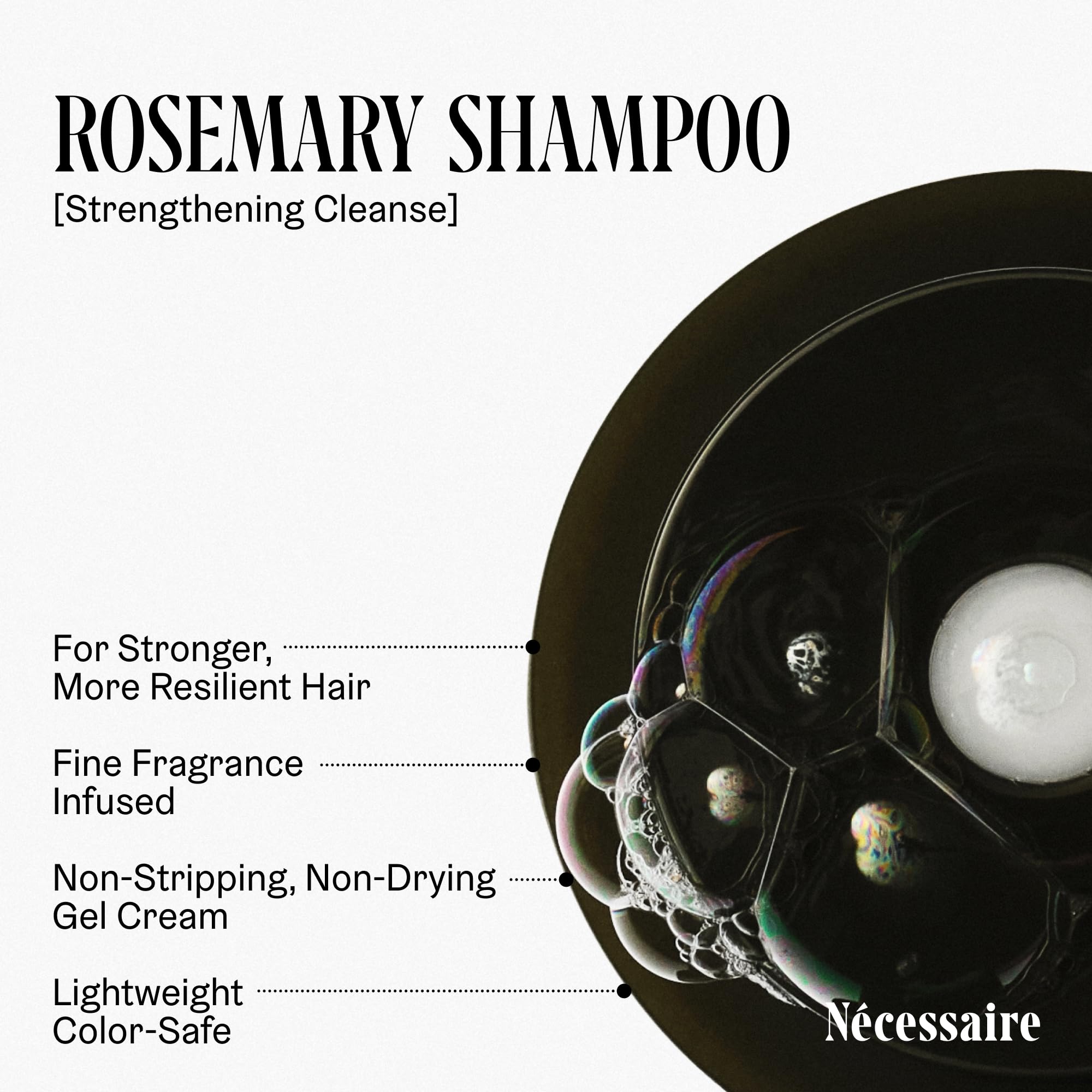 Nécessaire Rosemary Oil ingredient close-up emphasizing rosemary infusion