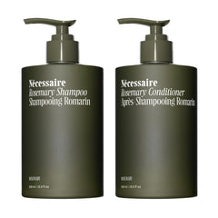 Nécessaire Rosemary Shampoo bottle highlights sleek design and color-safe, sulfate-free care.