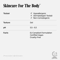 Nécessaire multi-vitamin blend supports skin vitality during cleansing