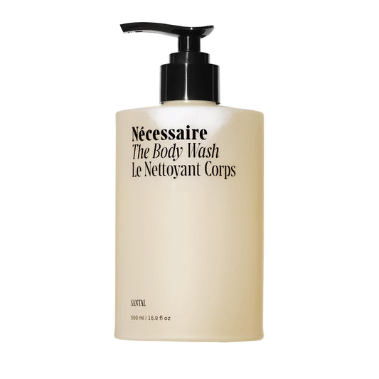 Nécessaire Santal bottle pour demonstrates a gentle, daily cleanse.