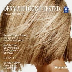 Nécessaire Scalp Serum with Hyaluronic Acid, lightweight and non-greasy feel.