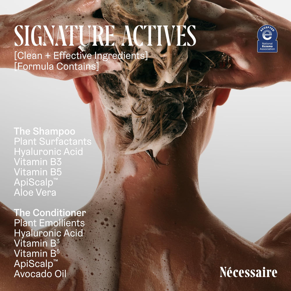 Nécessaire NEA Seal of Acceptance on packaging signals sensitive-skin trust.
