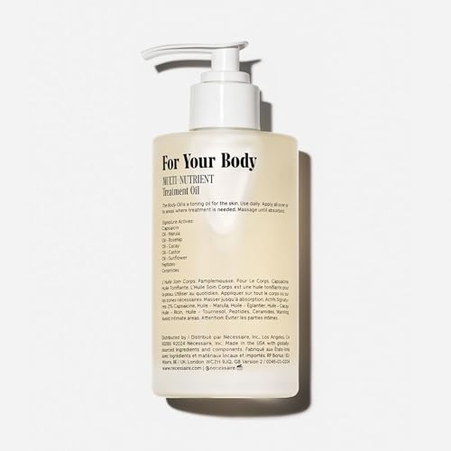 Nécessaire The Body Oil application routine image highlights a gentle, effective body care ritual.