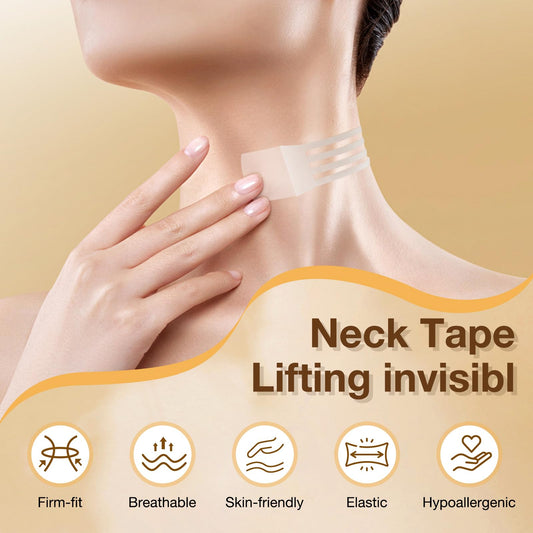 Neck Tightening Patches ultra-thin-appearance blends behind the neck for invisibility.