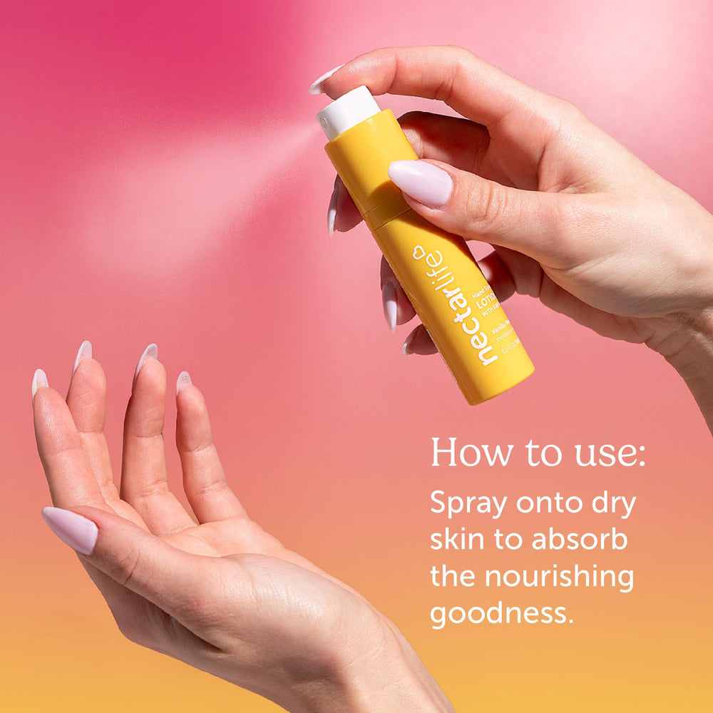 Nectar Life texture close-up shows creamy, fast-absorbing formula