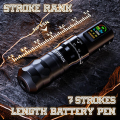 NEDPAIN seven-stroke adjustments enable versatile tattoo techniques.