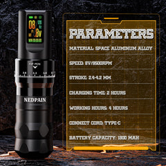 NEDPAIN lightweight aerospace aluminum body reduces hand fatigue.