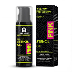 NedPain tattoo transfer gel with pump dispenser for clean, controlled stencil application.