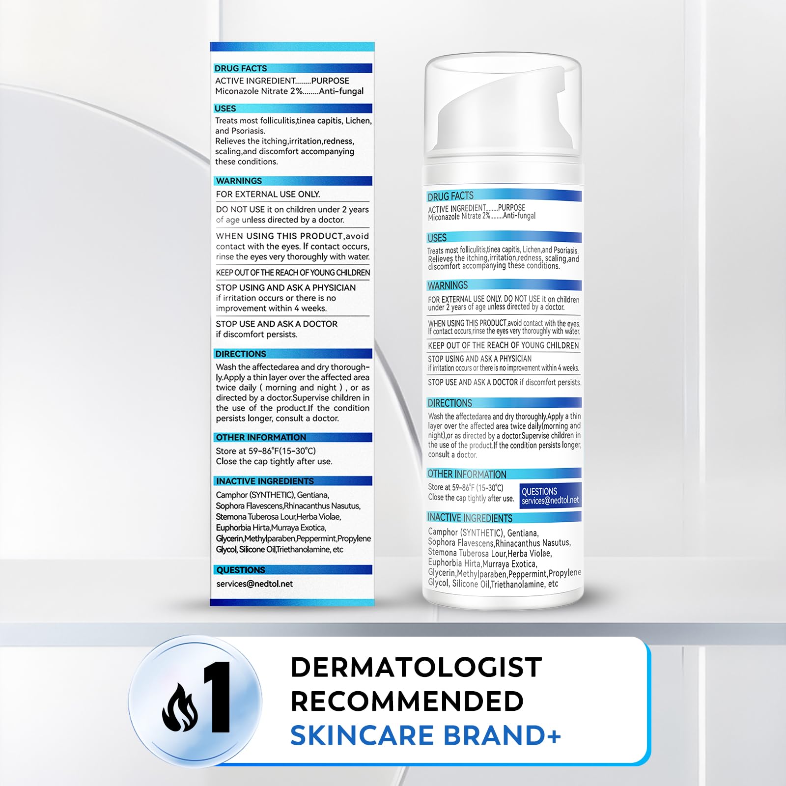 Nedtol Folliculitis Treatment Cream usage scene suggests simple daily self-care.
