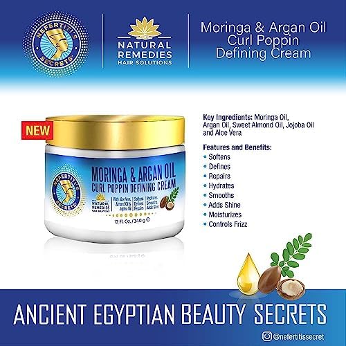 Nefertiti's Secrets Moringa Oil Cream hands applying to damp hair shows easy distribution.