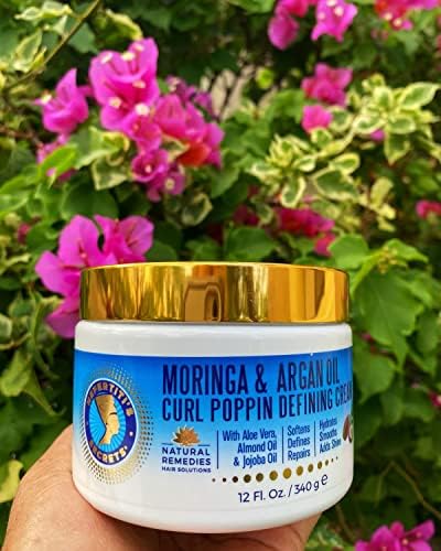 Nefertiti's Secrets Moringa Oil sulfate-free silicone-free badge in design.