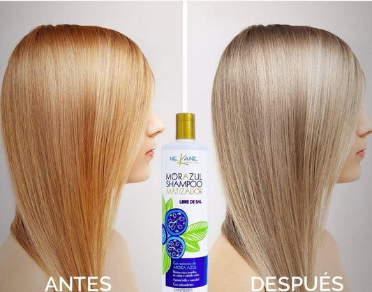 NEKANE Morazul shampoo label detail showing blue violet pigments