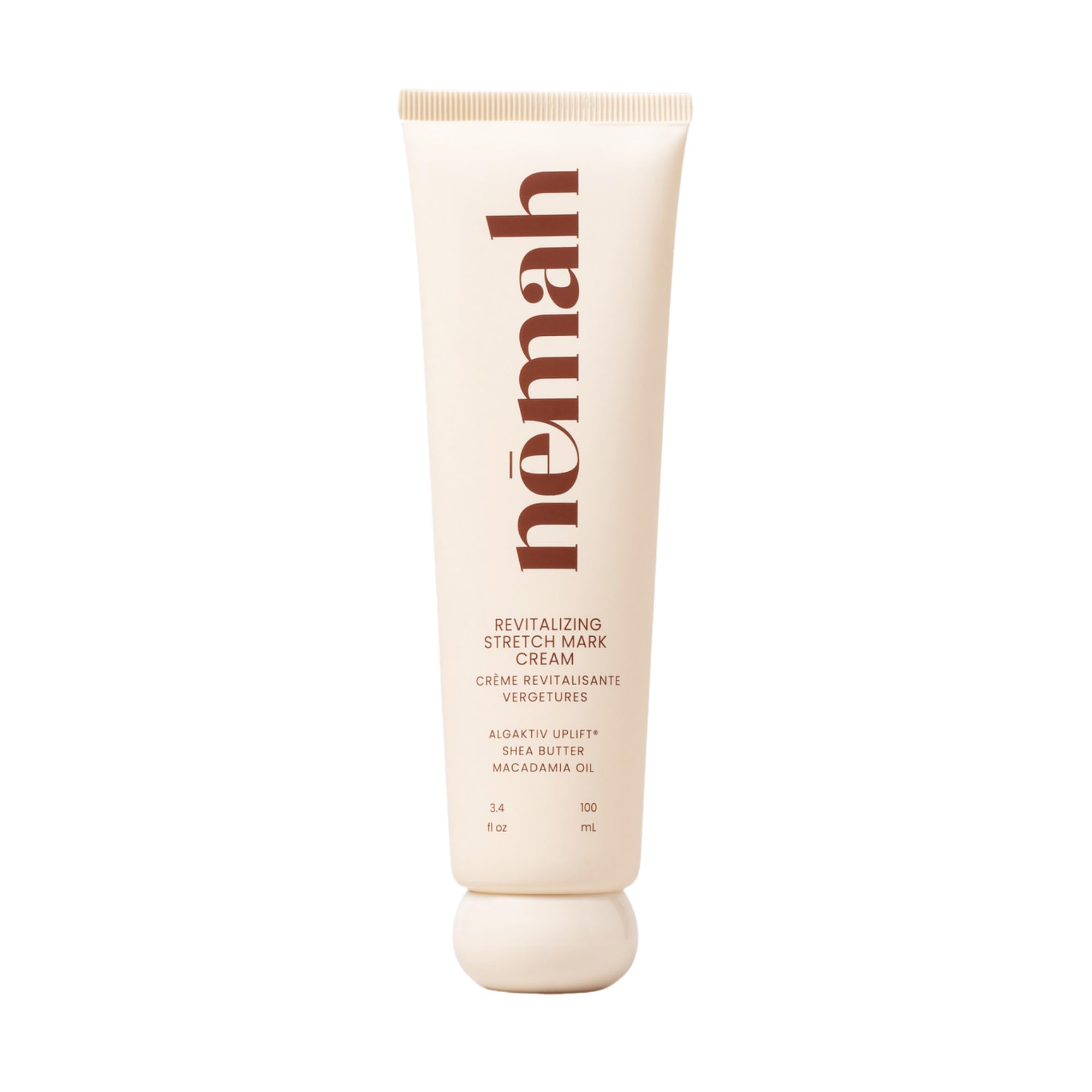 Nemah Stretch Mark Cream belly application delivers deep hydration and elasticity support.