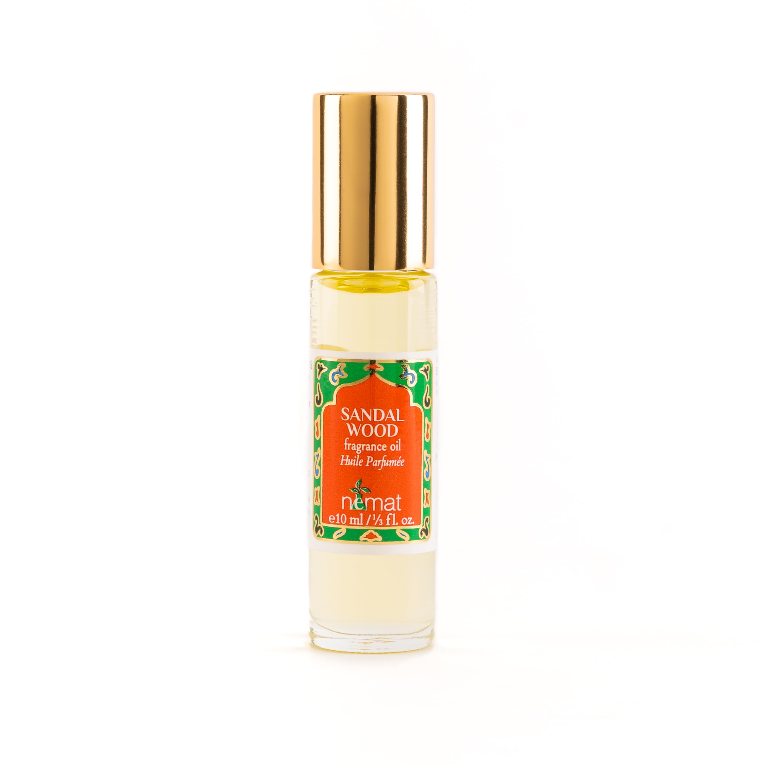 Nemat Sandalwood perfume oil roll-on bottle, alcohol-free long-lasting fragrance.