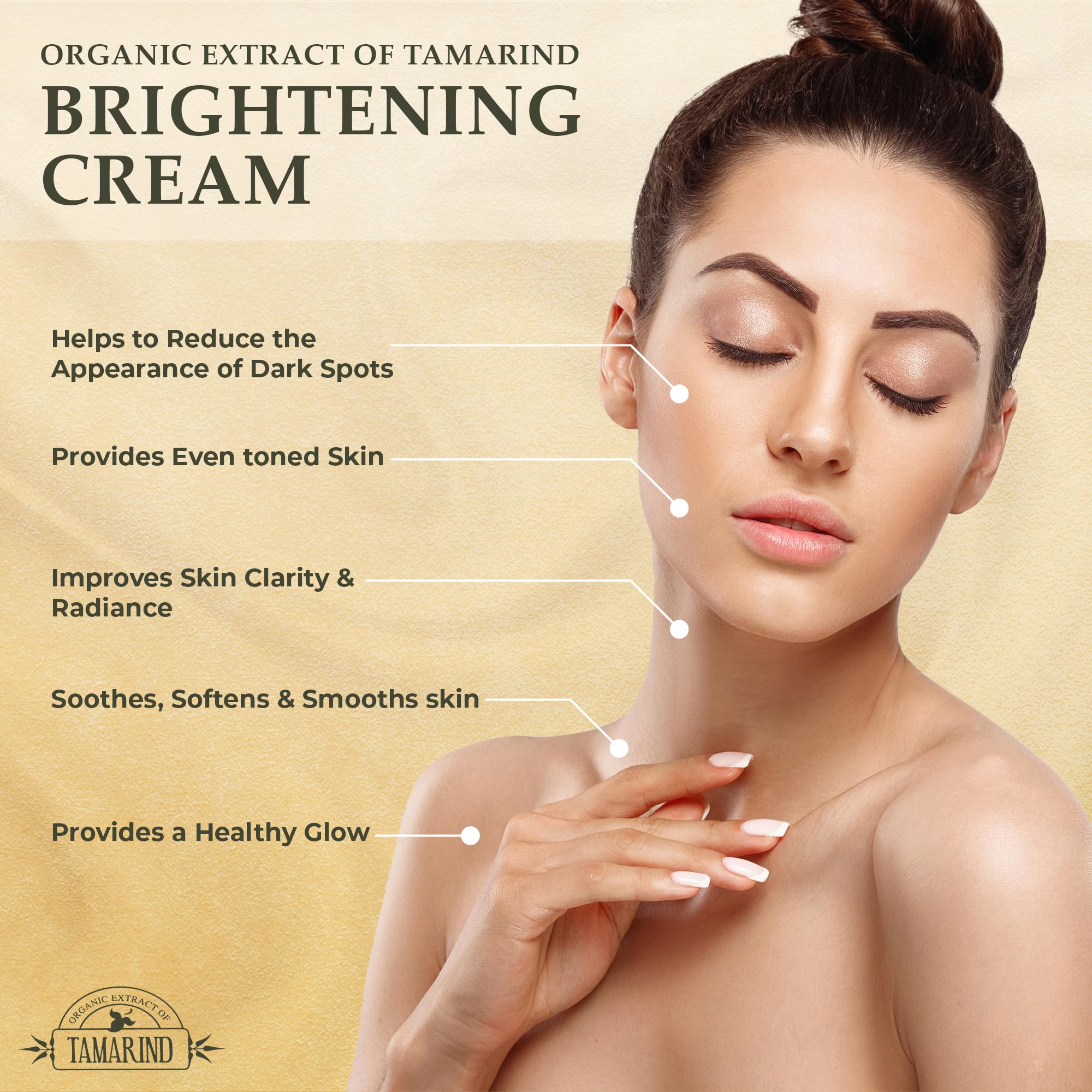Neoclear brightening cream spread on hand demonstrates texture and glide