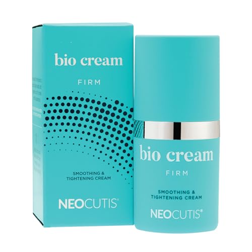 NEOCUTIS Bio Cream Firm label closeup highlights peptides for smoother skin.