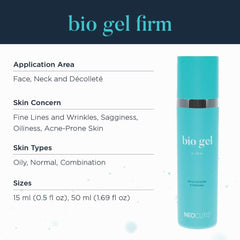 NEOCUTIS Bio Gel Firm dispensing bottle demonstrates easy, precise application