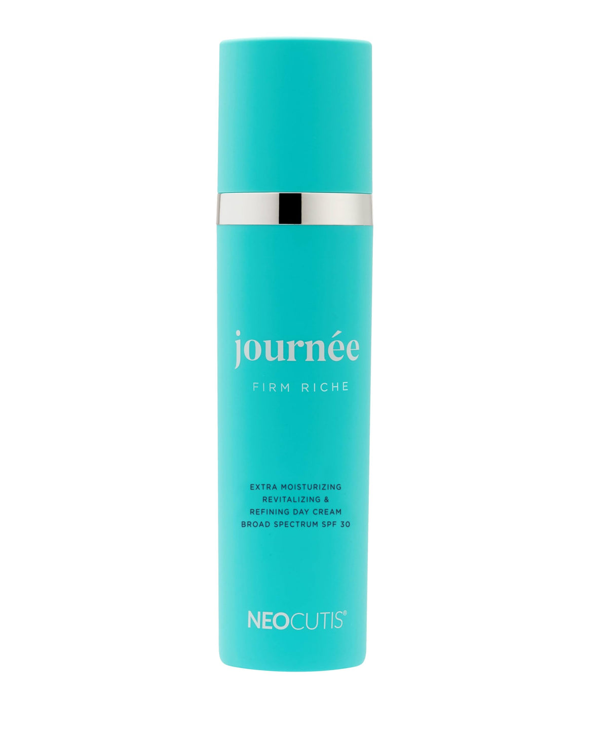 NEOCUTIS Journee Firm Riche bottle on a shelf offering daily SPF protection and hydration.