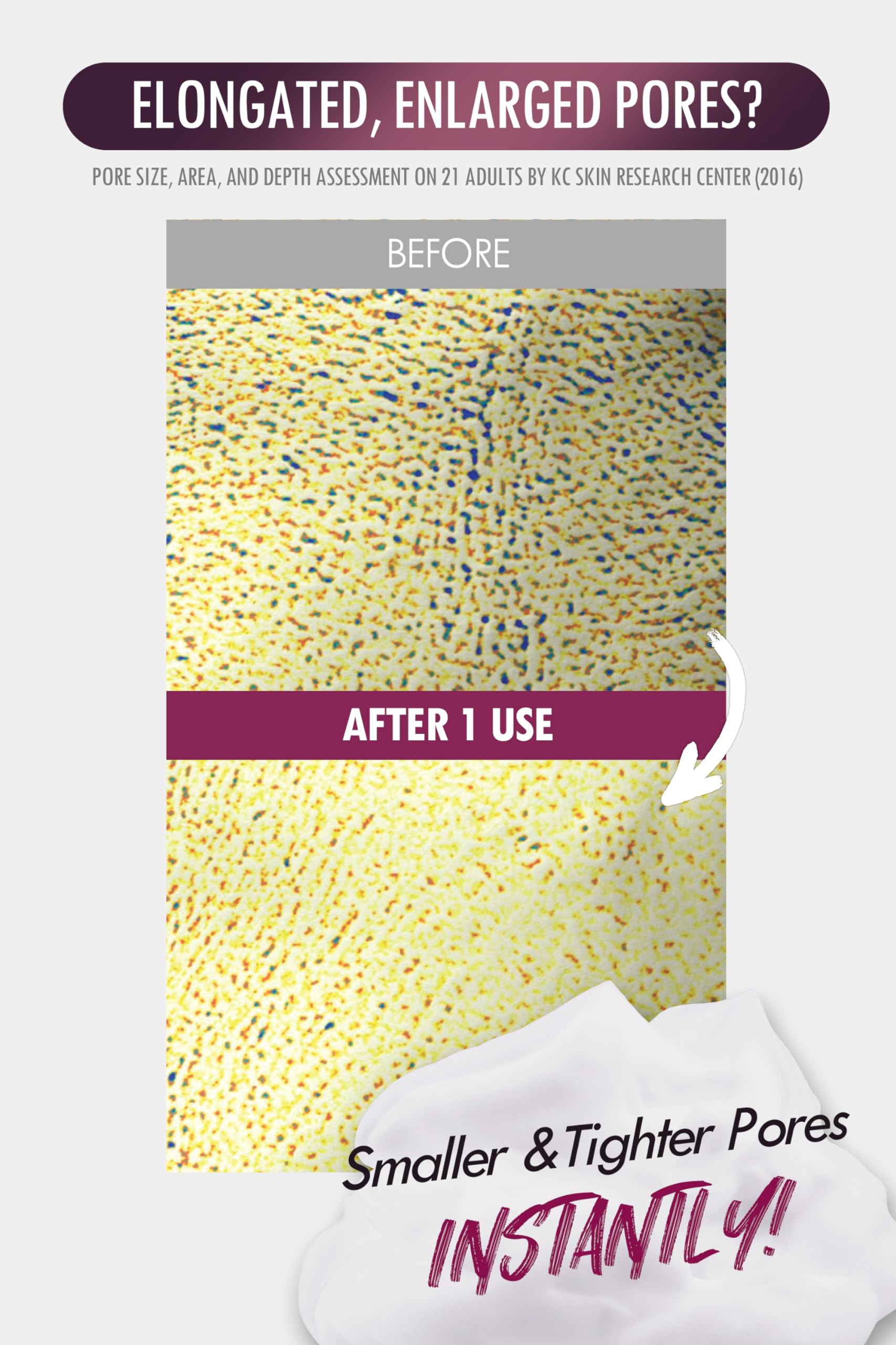 Applied on skin: NEOGEN code9 Pore Tight Mousse provides tightening feel during use