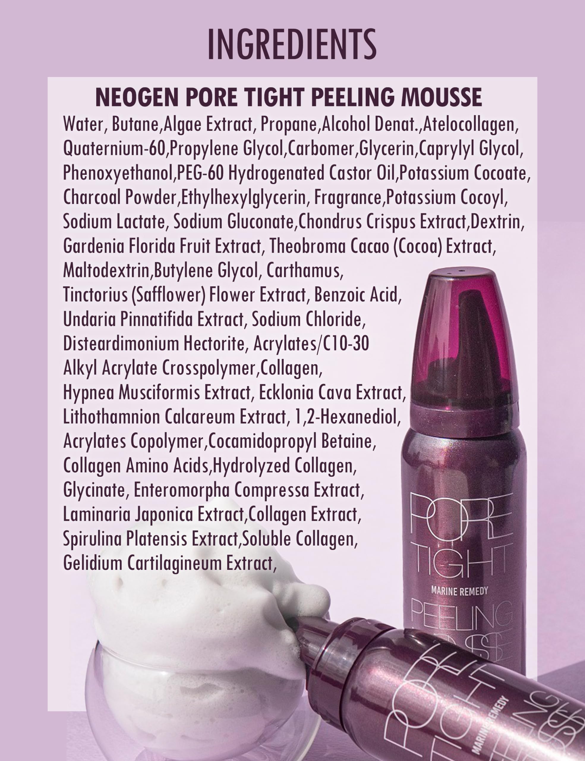 NEOGEN code9 label emphasizes pore care and exfoliation benefits