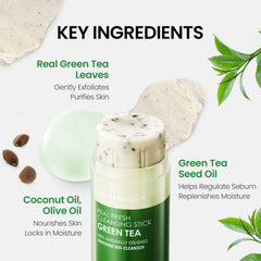 DERMALOGY cleansing stick on-face application demonstrates quick cleansing.