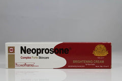 Neoprosone SPF 50 sunscreen protects skin during brightening routine.