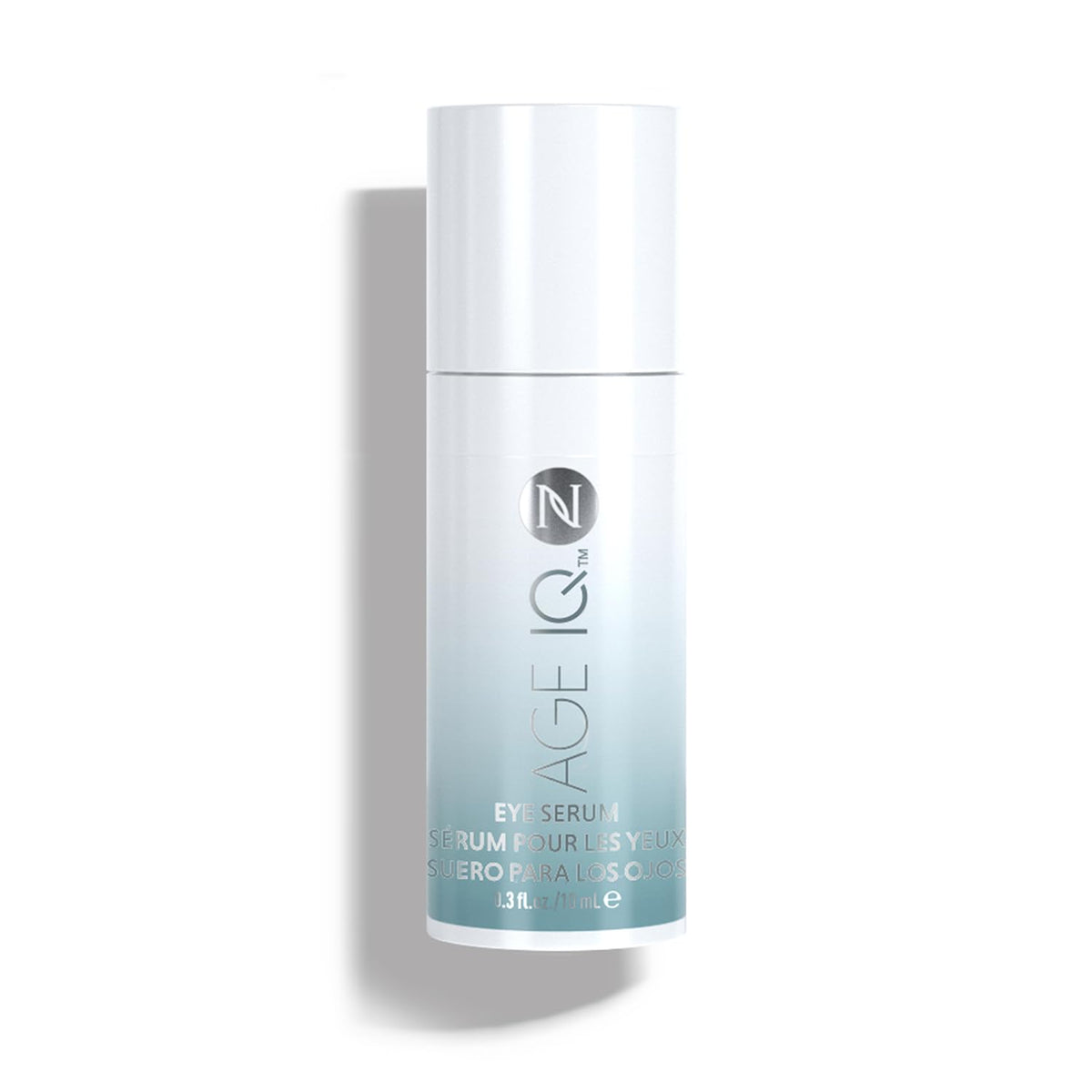 NEORA Age IQ Eye Serum pack shot highlights a lightweight formula for daily use.