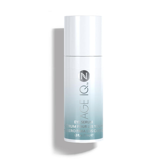NEORA Age IQ Eye Serum pack shot highlights a lightweight formula for daily use.