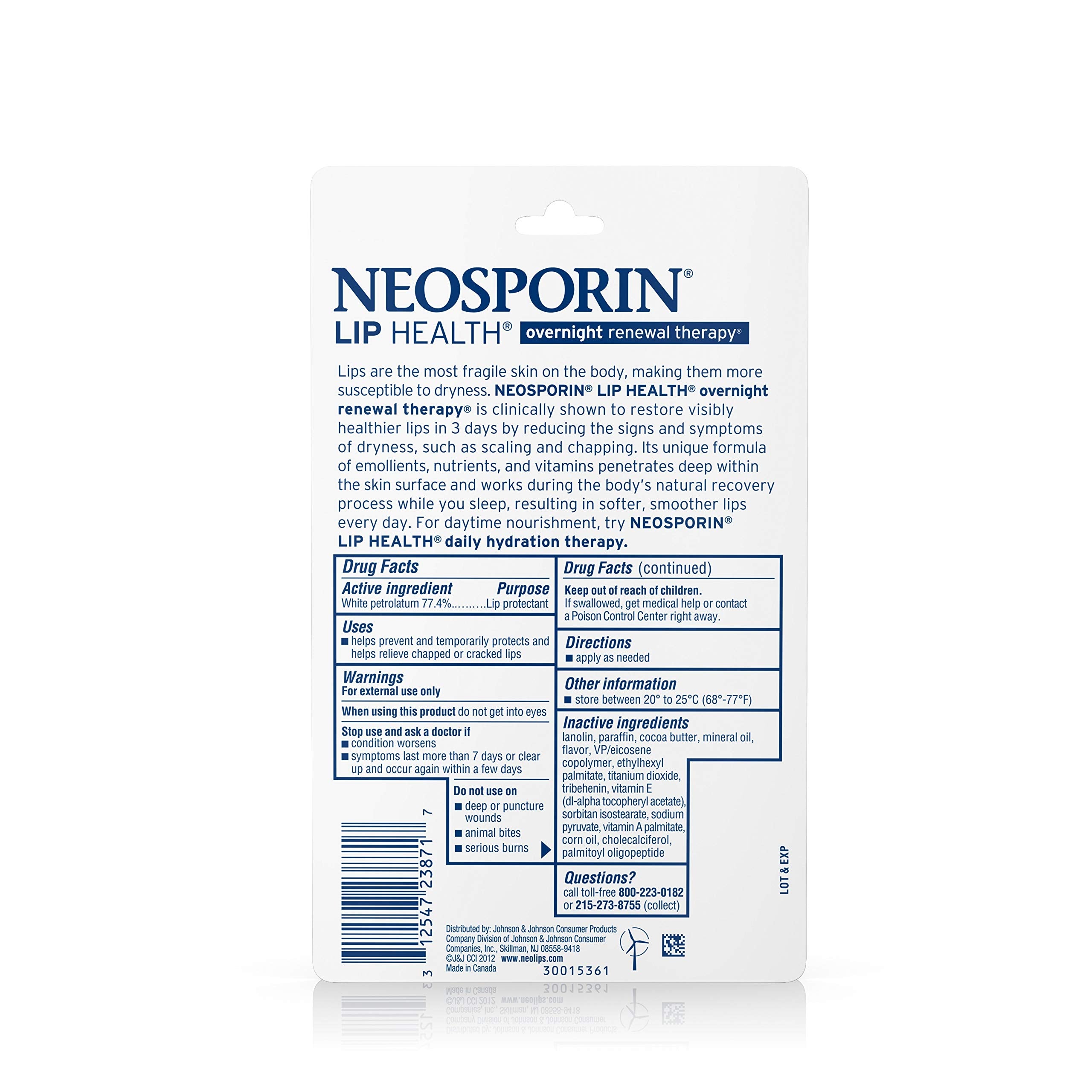 Ingredient highlight: vitamins and lipids in Neosporin Lip Health